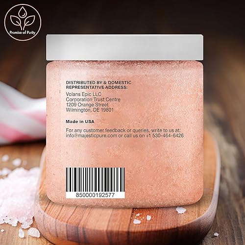 Miniatura 45 de MAJESTIC PURE Sal exfoliante corporal del Himalaya con colágeno y aceite dulce de almendras, sal para exfoliar e hidratar la piel, limpieza profunda
