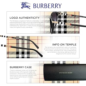 Amazon.com: BURBERRY BE3074 Rectangle Shape Acetate