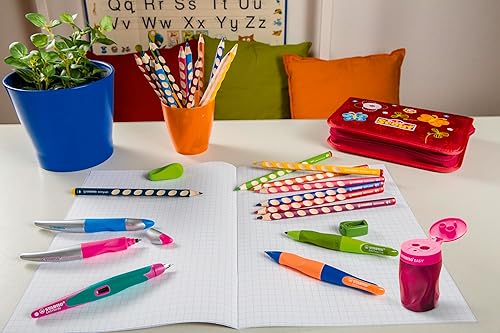 Miniatura 3 de Afilador ergonómico de contenedores - STABILO EASYsharpener - 3 en 1 - Diestro - Verde