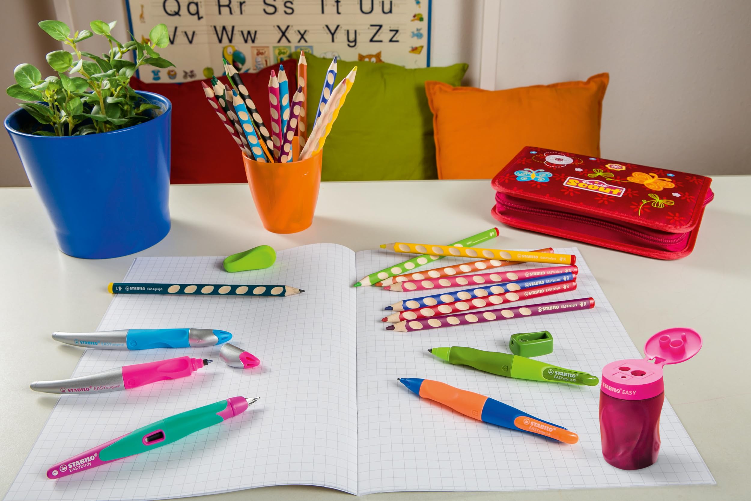 Image secondaire de Taille-crayons ergonomique STABILO EASYsharpener pour gauchers - Lot de 3