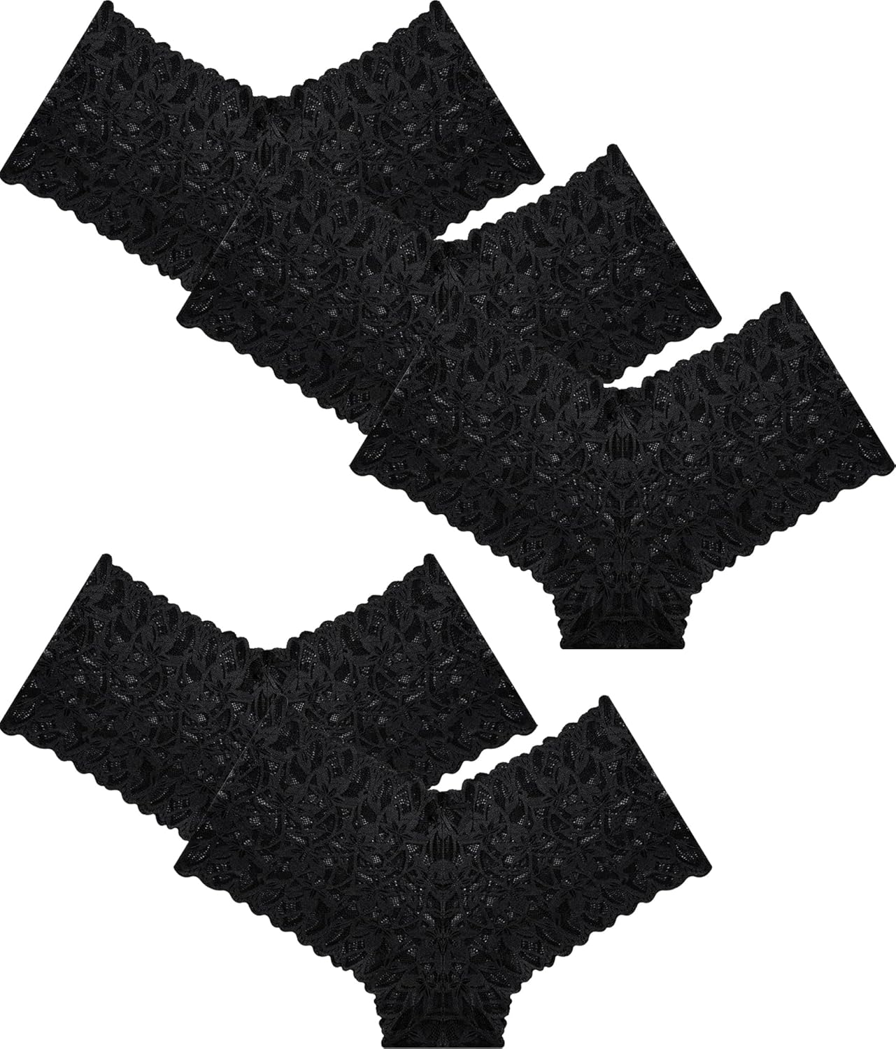 Sexy Underwear Panties for Women Cheeky V Waist Lace Boyshorts Lingerie Plus Size Underwear Gift Wife Women 5 Pack