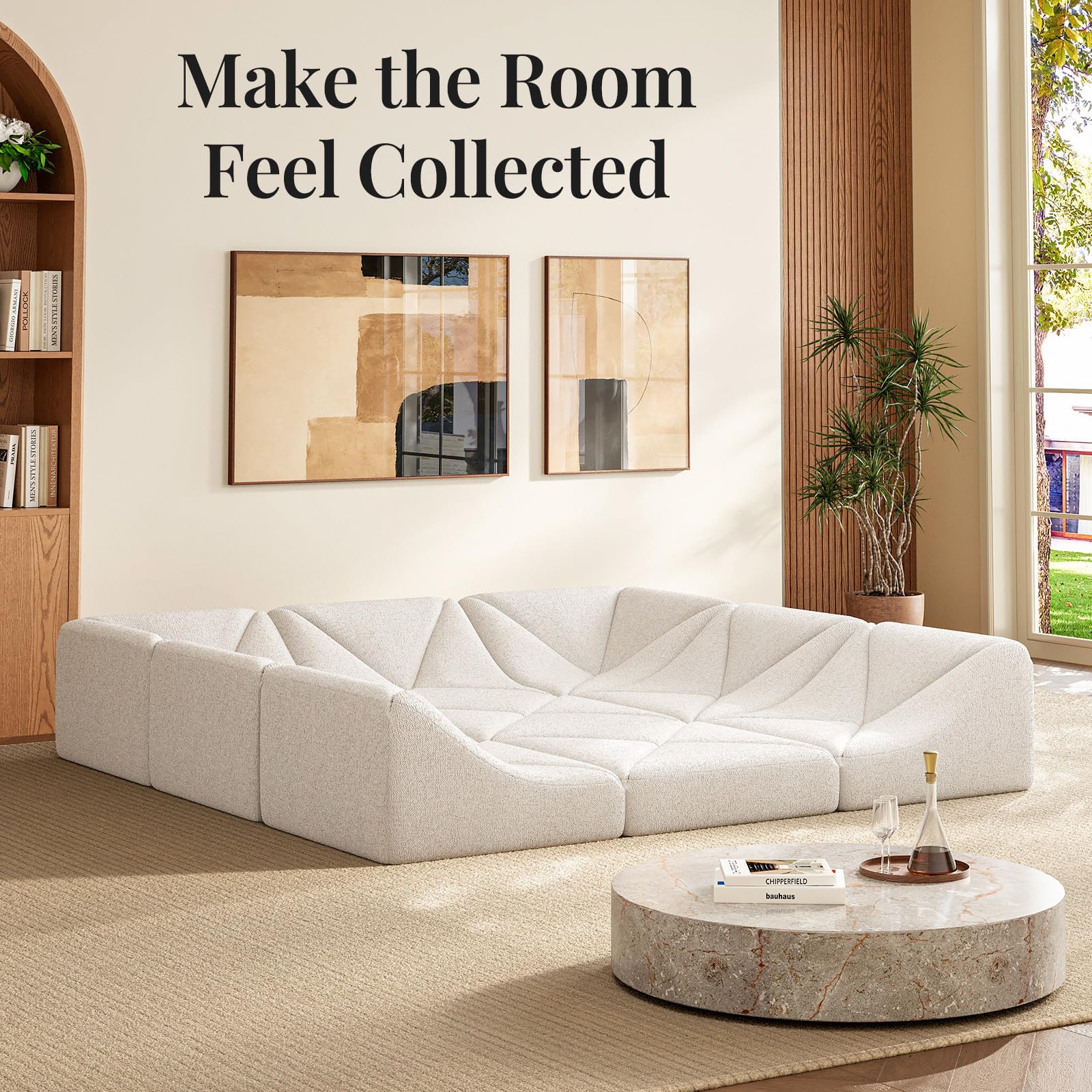 Best Pit Sofa Picks for 2026: A Research Roundup 3 OTDMEL Dune Modular Sectional Sofa, Chenille Cloud Couch, Low Profile Floor Sofa — product photo