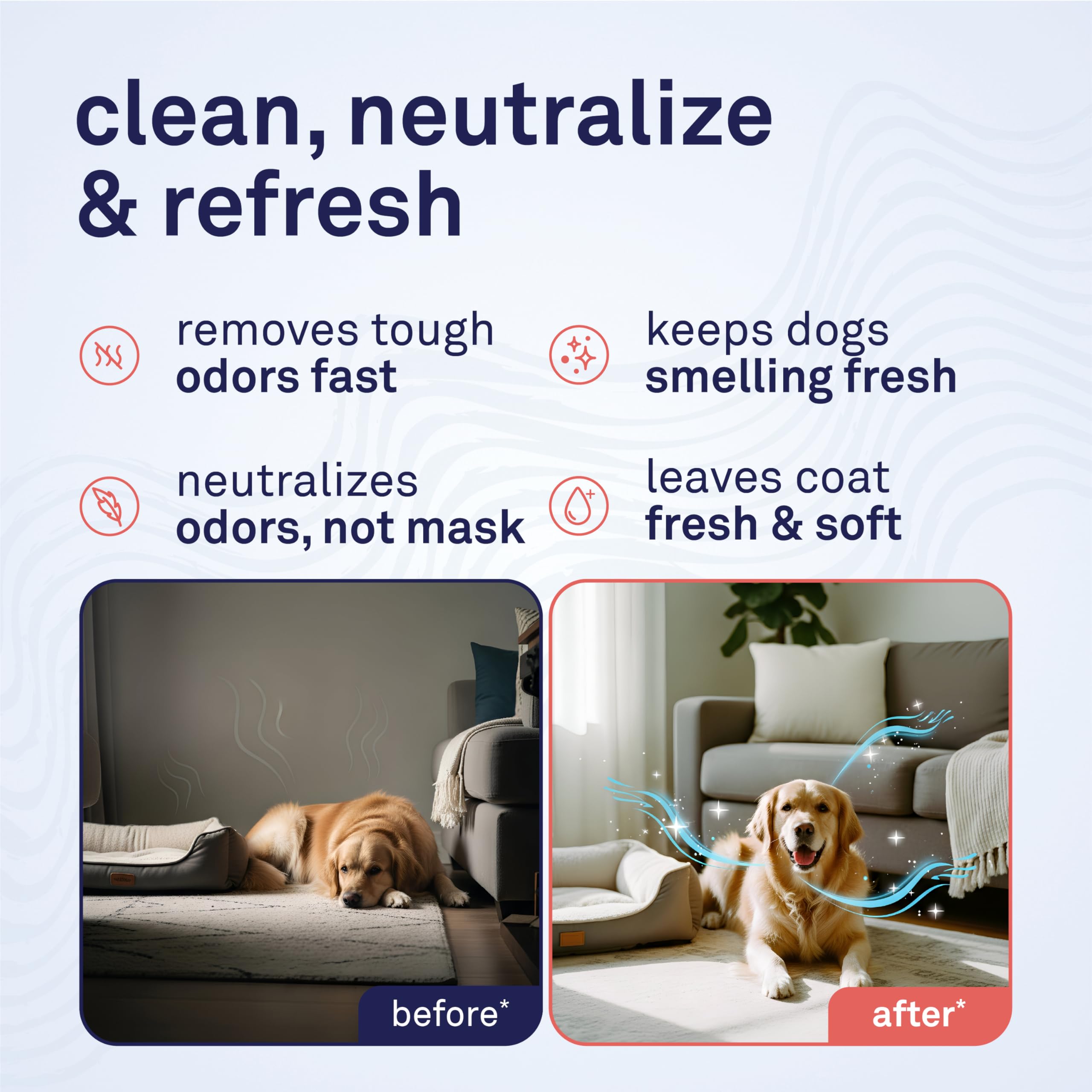 Petpost | Spray désodorisant pour Chiens et Chats - Désodorisant naturellement Efficace et Anti-Mauvaises odeurs - À pulvériser sur Votre Animal ou dans la Maison