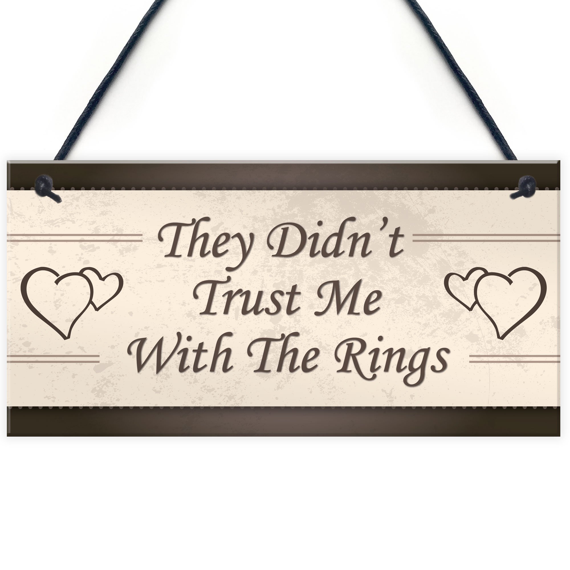Red Ocean Wedding Decoration Plaque Didn't Trust Me Shabby Chic Sign Page Boy Reception Decor Gift Mr & Mrs Couple Present