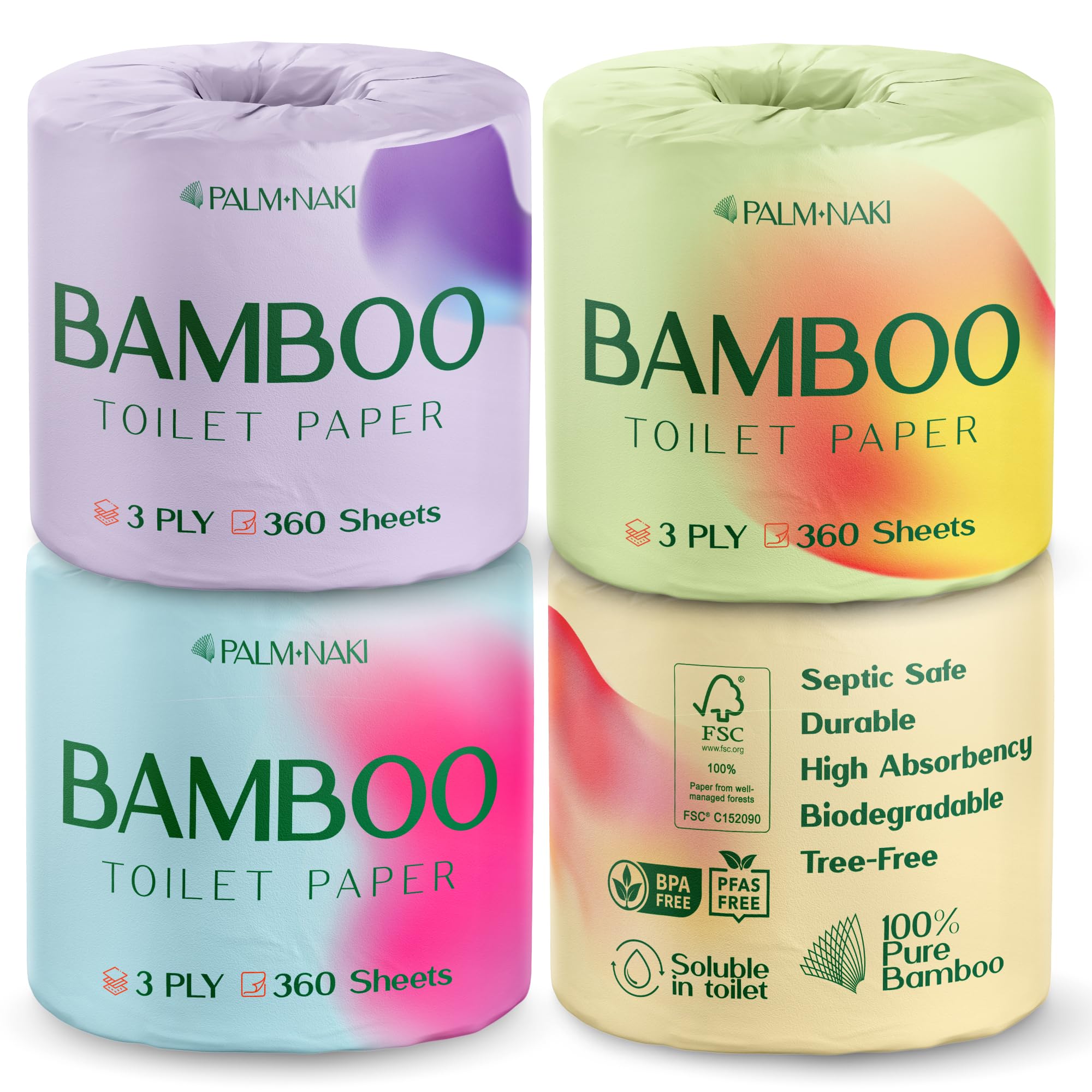 プレミアムトイレットペーパー Amazon.co.jp: プレミアム竹製トイレットペーパー - 4ロール (3層、360