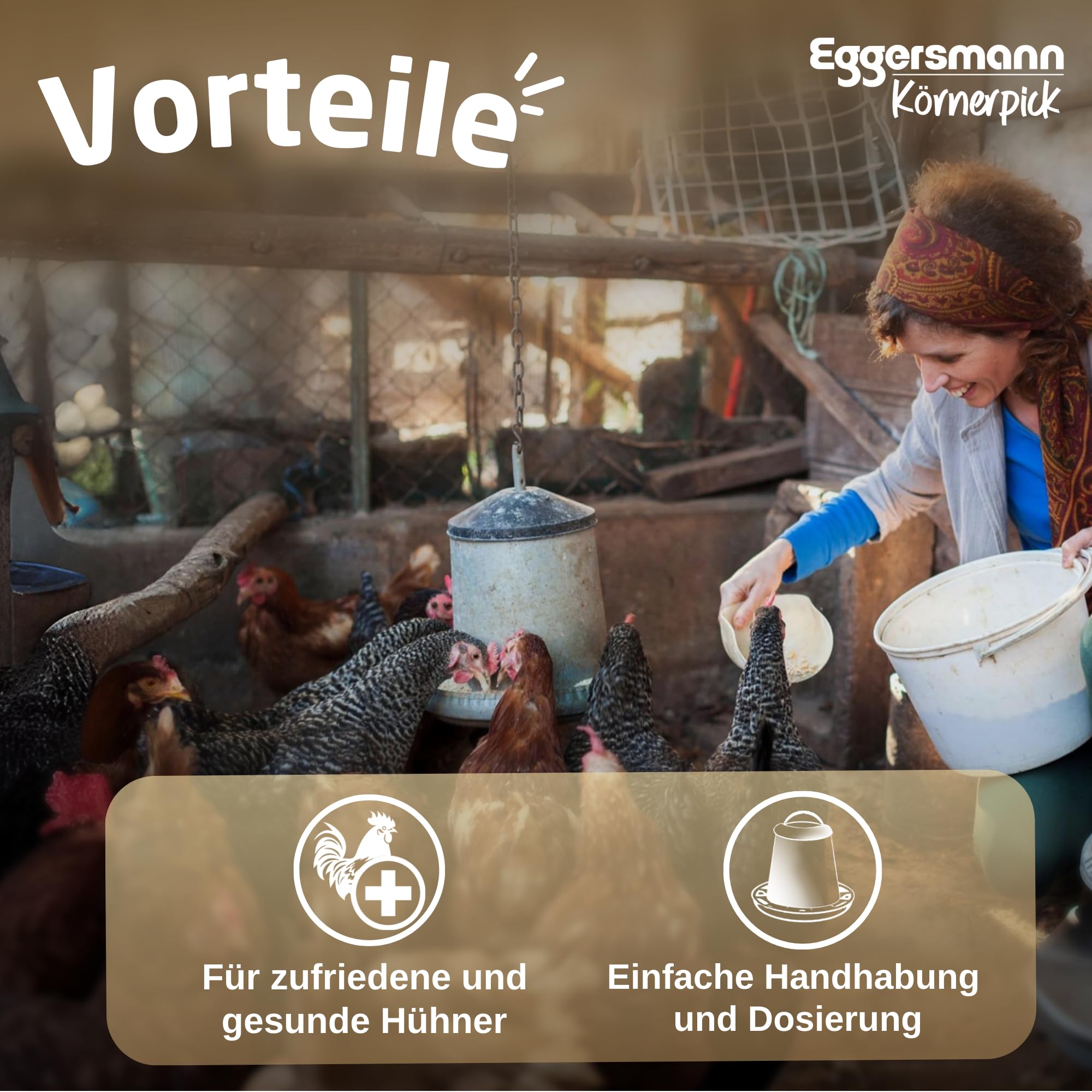 Eggersmann Körnerpick 25kg Premium Hühnerfutter - Körnerfutter Premium Geflügelfutter - Premium Körnermischung für Hühner Gänse und Enten aus natürlicher Herstellung