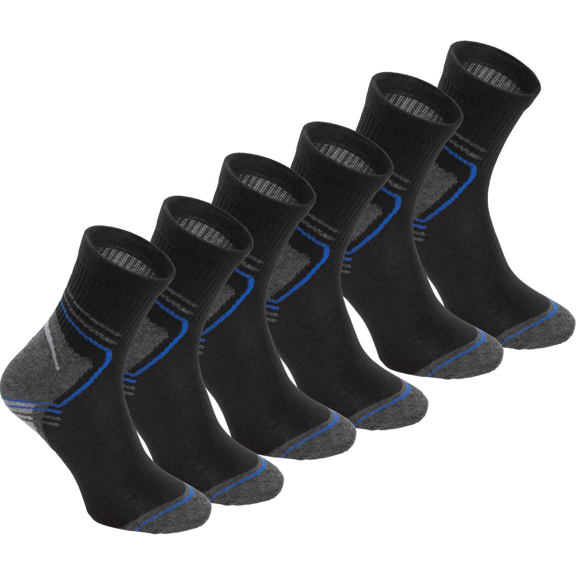 Högert Technik SAAR Arbeitssocken Herren 3 Paar, Kurzsocken aus Baumwolle, atmungsaktiv & strapazierfähig, Sportsocken & Wandersocken für Outdoor & Beruf