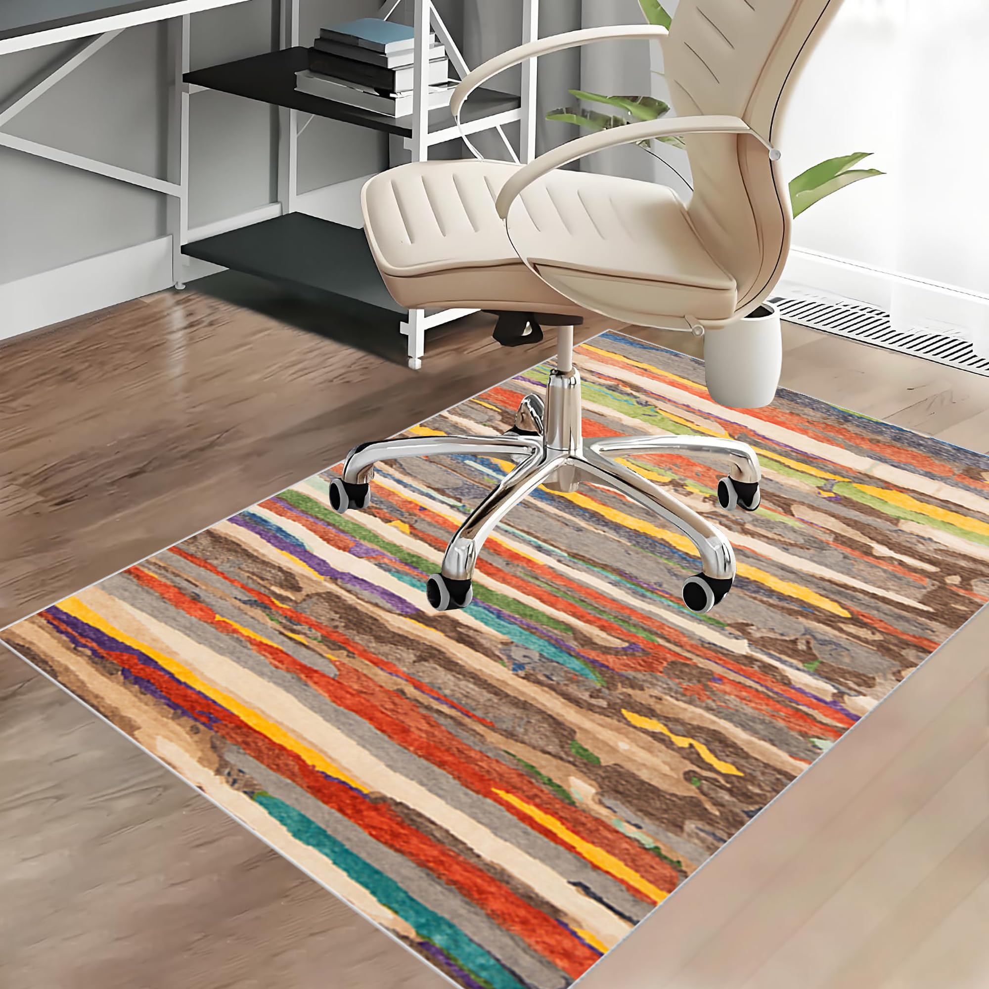 Tapis Protection Sol Chaise Bureau Antidérapant Tapis Chaise de Bureau Gaming Protège Parquet Fauteuil à roulettes pour Sols Durs, Tapis de Sol Bureau Tissu, Tapis Fauteuil Bureau 180 x 200 cm