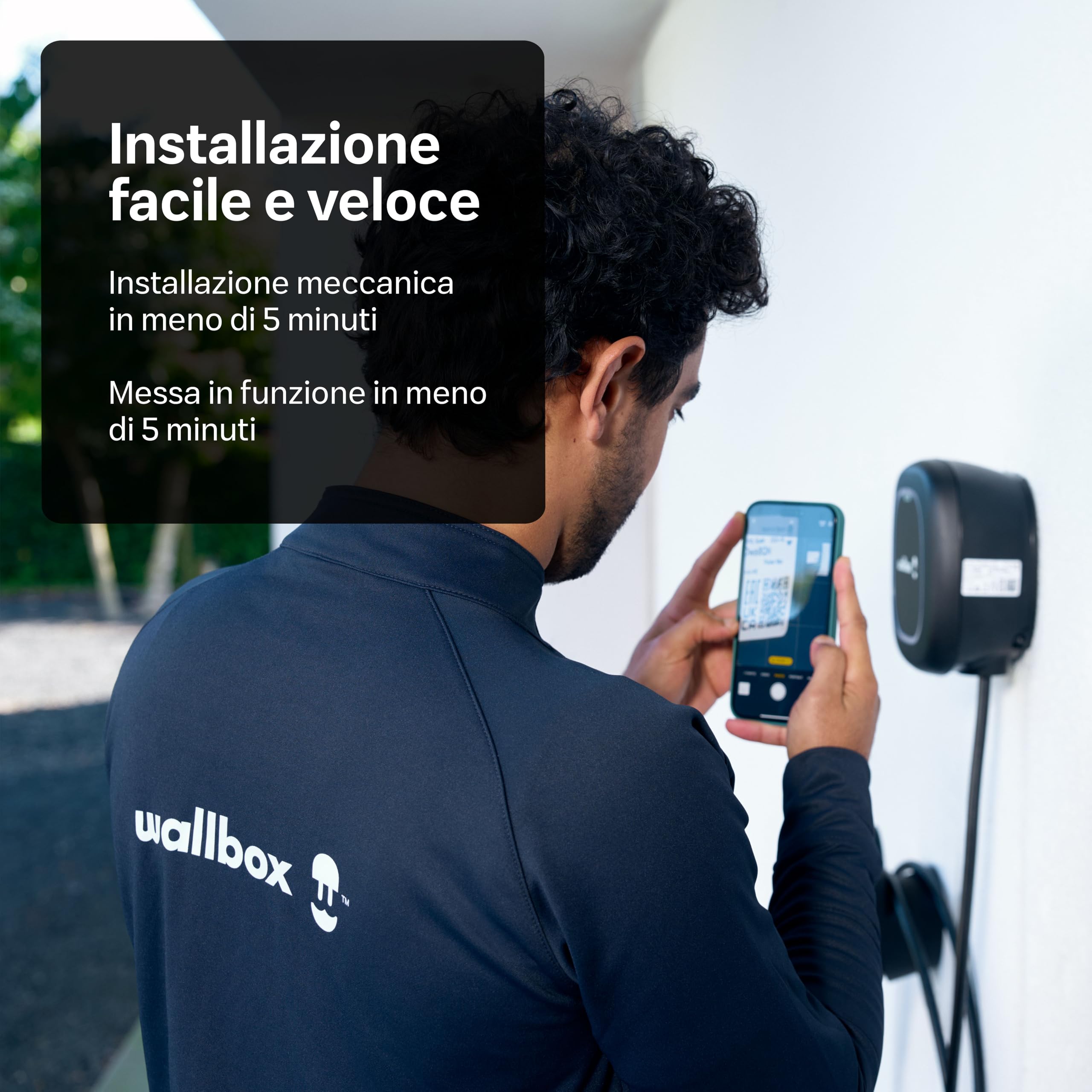 Wallbox Pulsar Max 22kW - Caricatore Auto Elettrica fino a 32A - Cavo 5 Metri - Ricarica Veicoli Elettrici Connettore Tipo 2 - Caricabatterie EV/PHEV - Smartapp WiFi e Bluetooth - Uso Interno/Esterno