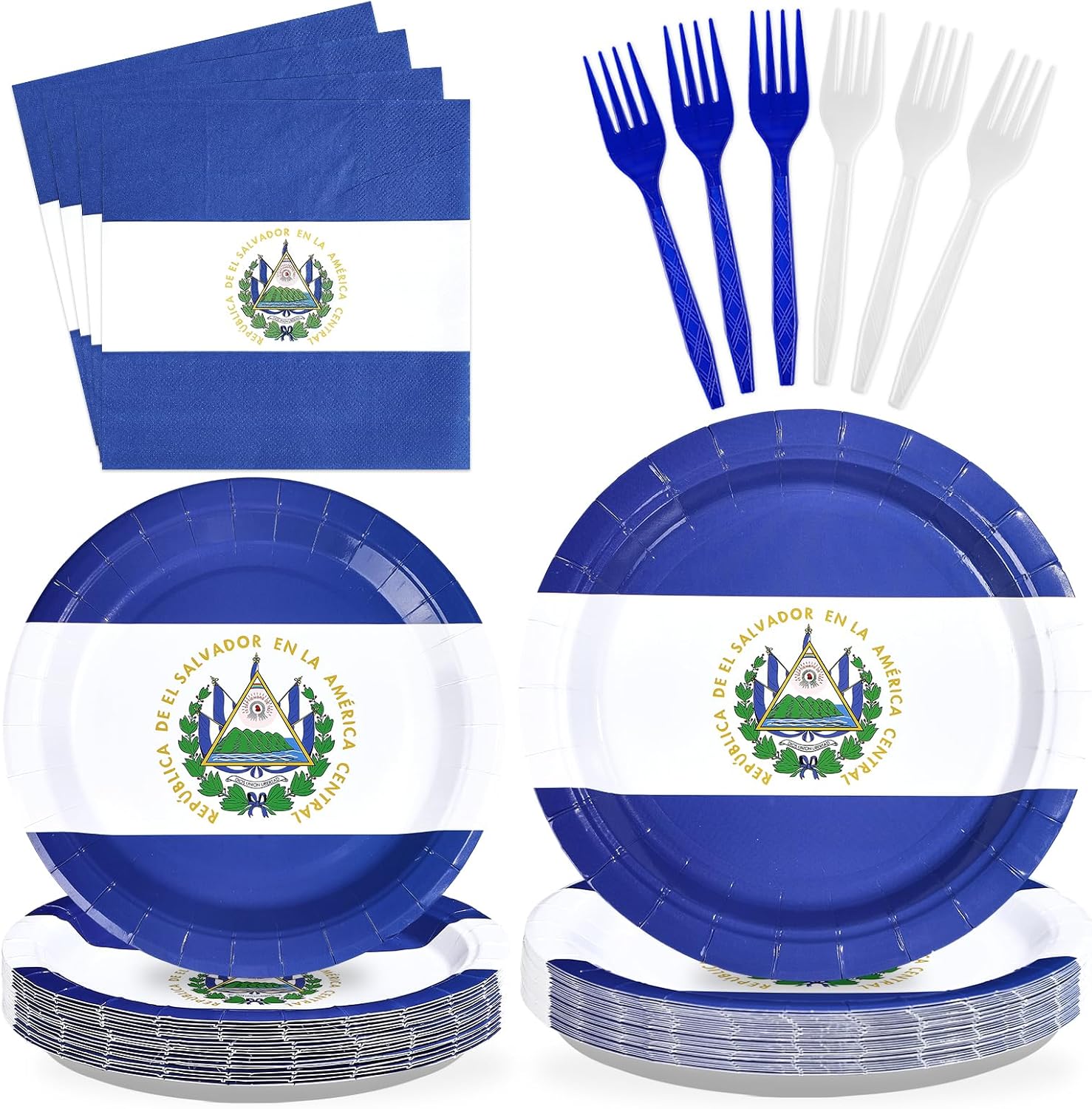 96 Pcs India Flag Party Decorations Disposable Indian Flag Paper Plates and Napkins India Independence Day Tableware Set for 15th August Country Decoration Patriotic Events Party Supplies, Serves 24