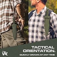 Vista 4 de ODENWOLF W-Catcher Cuchillo de hoja fija con funda – Cuchillo de caza grande hecho de acero D2 – Cuchillos de hoja fija grande con mango TPE