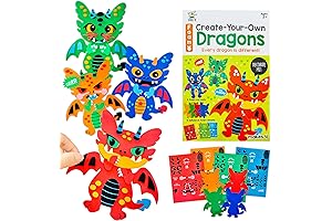 VKPI Lunar New Year Craft Kits for Kids - 4x DIY Dragon...