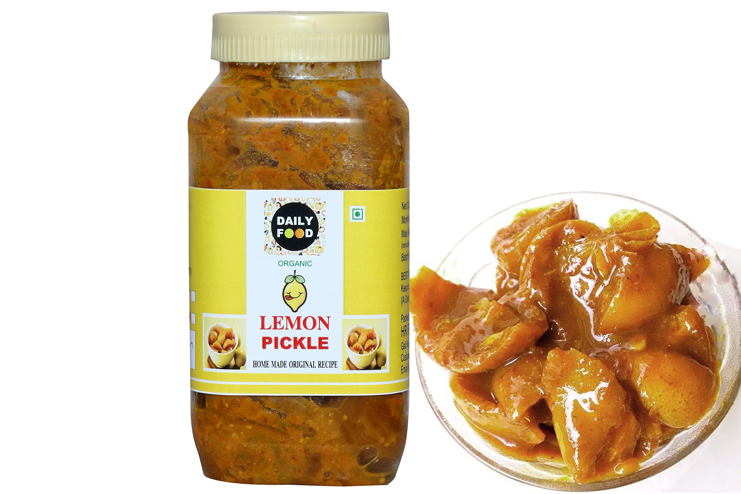 DAILY FOOD Food Homemade Lemon Pickle Nimbu Ka Achar, Traditional Punjabi Flavor, Tasty & Spicy 400gm