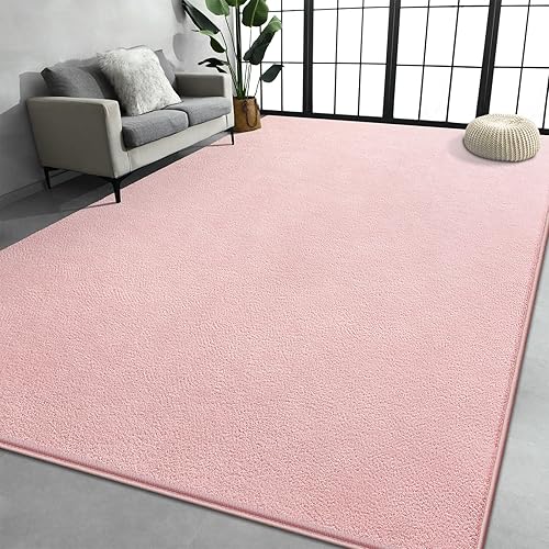 Miniatura 10 de Alfombras de área grandes para sala de estar y dormitorio, alfombra blanca de 5 x 8 pies, alfombra shag moderna minimalista, alfombra suave y gruesa