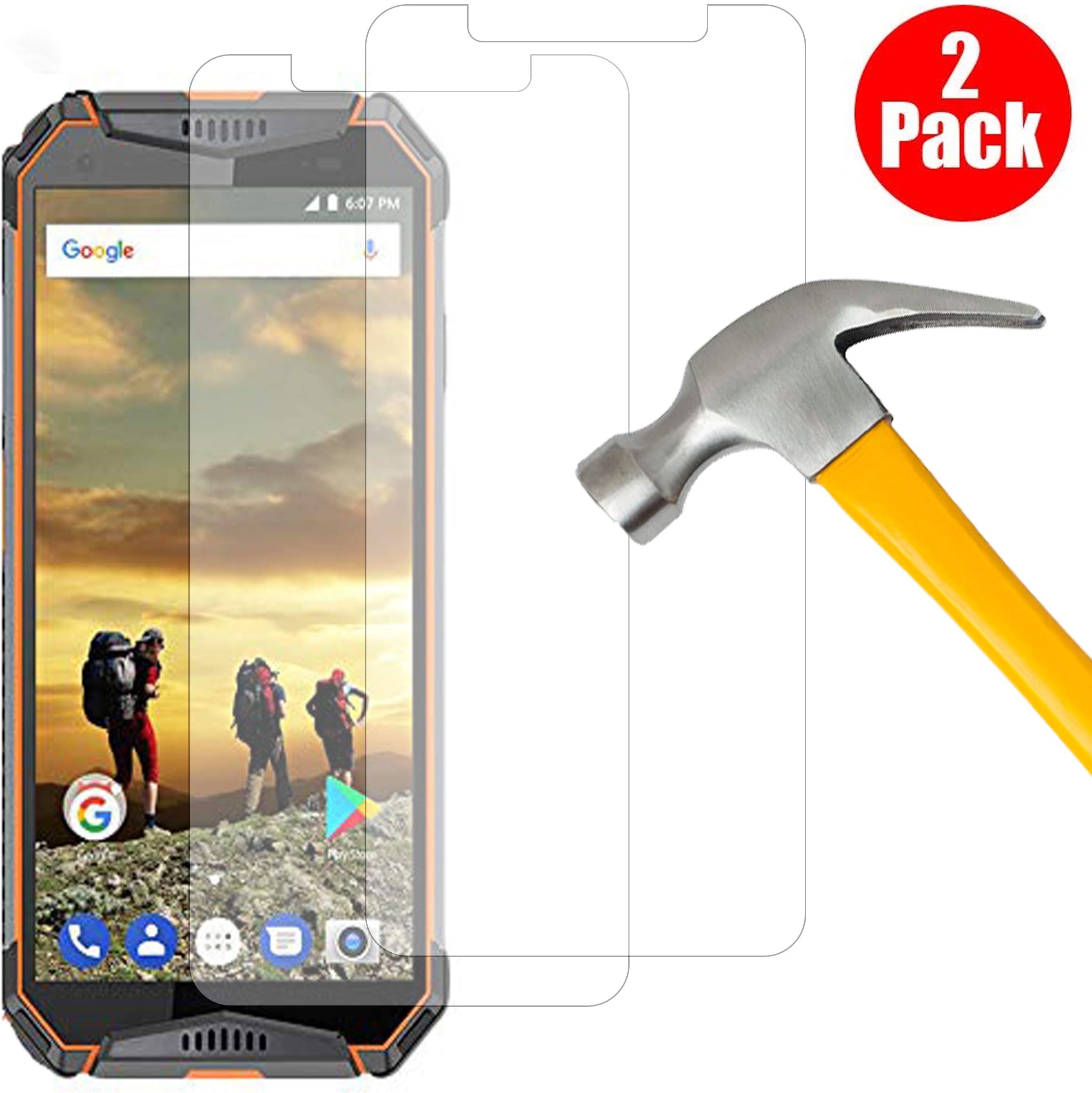 [2 Pack] Ulephone Armor3 Tempered Glass Screen Protector 5.7″ Premium Protection Film (9H * 2.5D, 0.33mm thick)