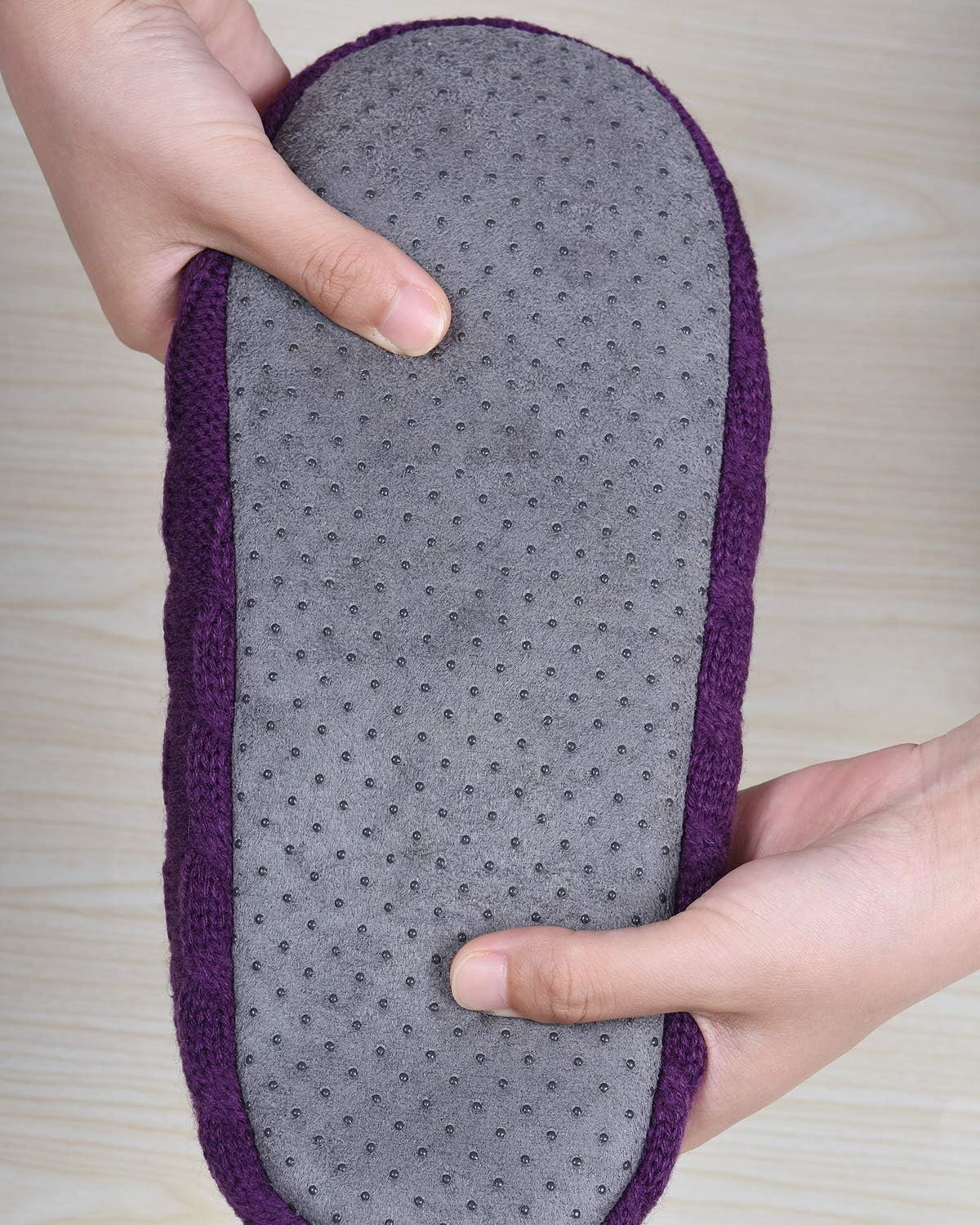 Panda Bros 2 Pairs Slipper Socks For Women With Grippers, Fuzzy Womens Slipper Socks With Non Slip Bottoms, Cozy Warm House Slippers - Image 5