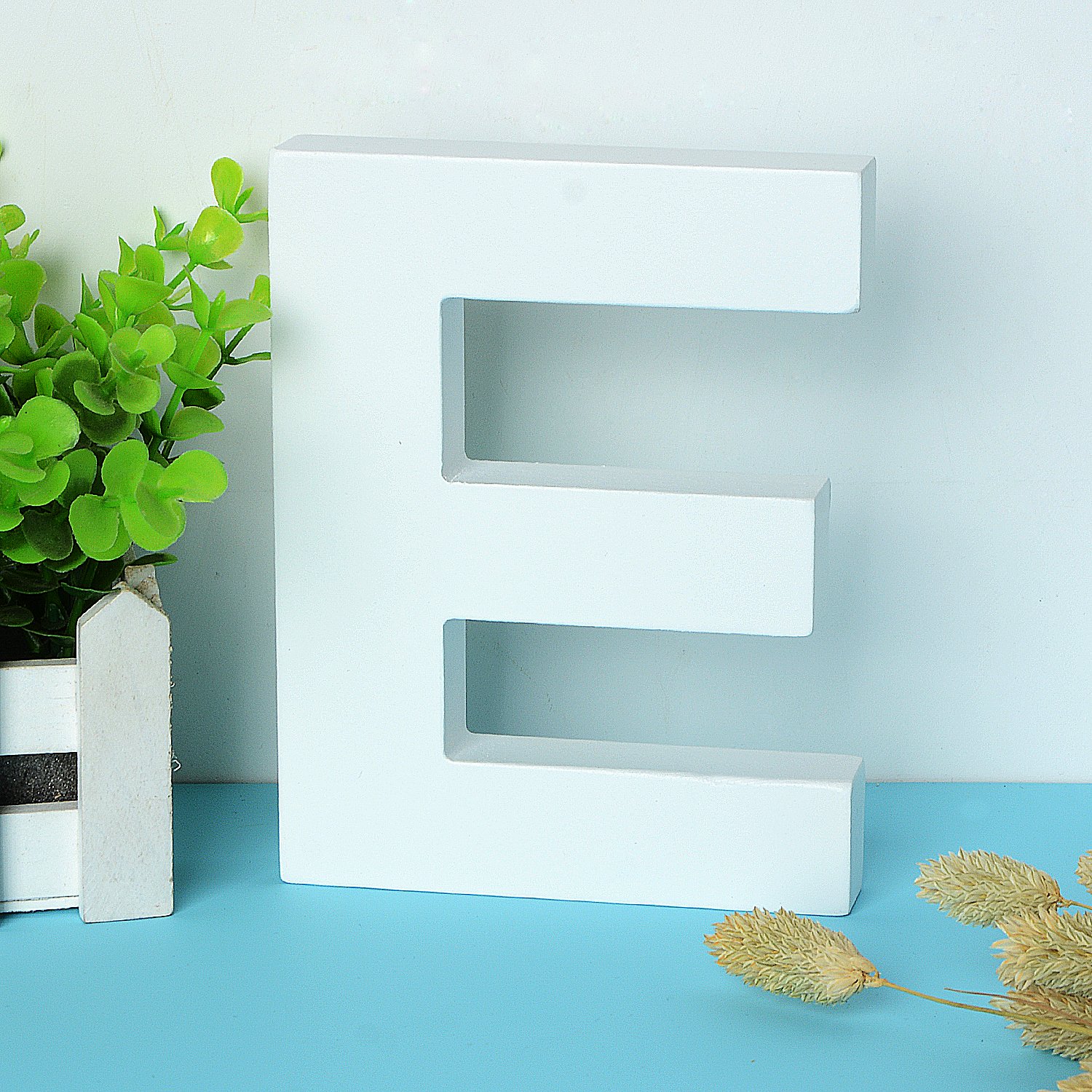 Lettera G Decorativa In MDF Bianco 15cm, Da Appendere In Parete, Alfabeto Fai-da-te Per Decorazioni Cameretta E Feste - 5
