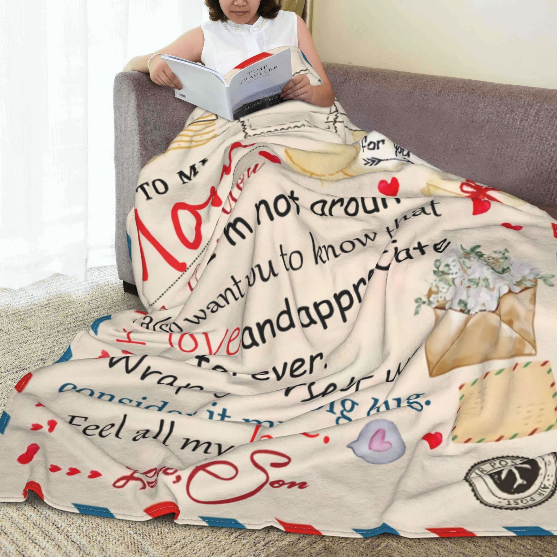 Coperta Regalo Per Mamma Con Bradipo - Morbida Flanella, 127x152 Cm, Divertente Fras E 'Kuschelecke'
