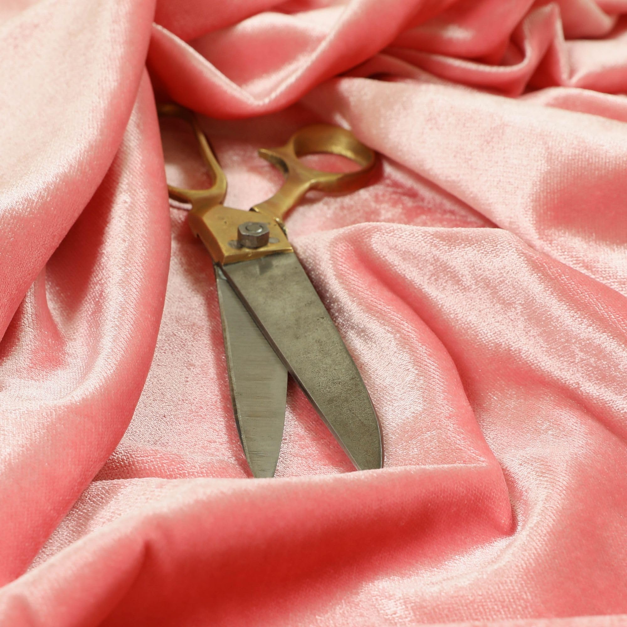 Redbrick Mill Fabrics Flame Retardant Luxury Shine Quality Plain Velvet Upholstery Curtain Fabrics in Pink Colour (Per Metre) โ image 1