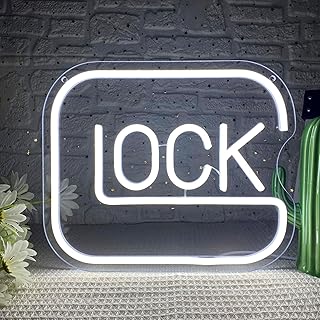 Lock Neon Signs for Wall Decor,Dimmable Game Neon Light for Gamer,Usb Po...