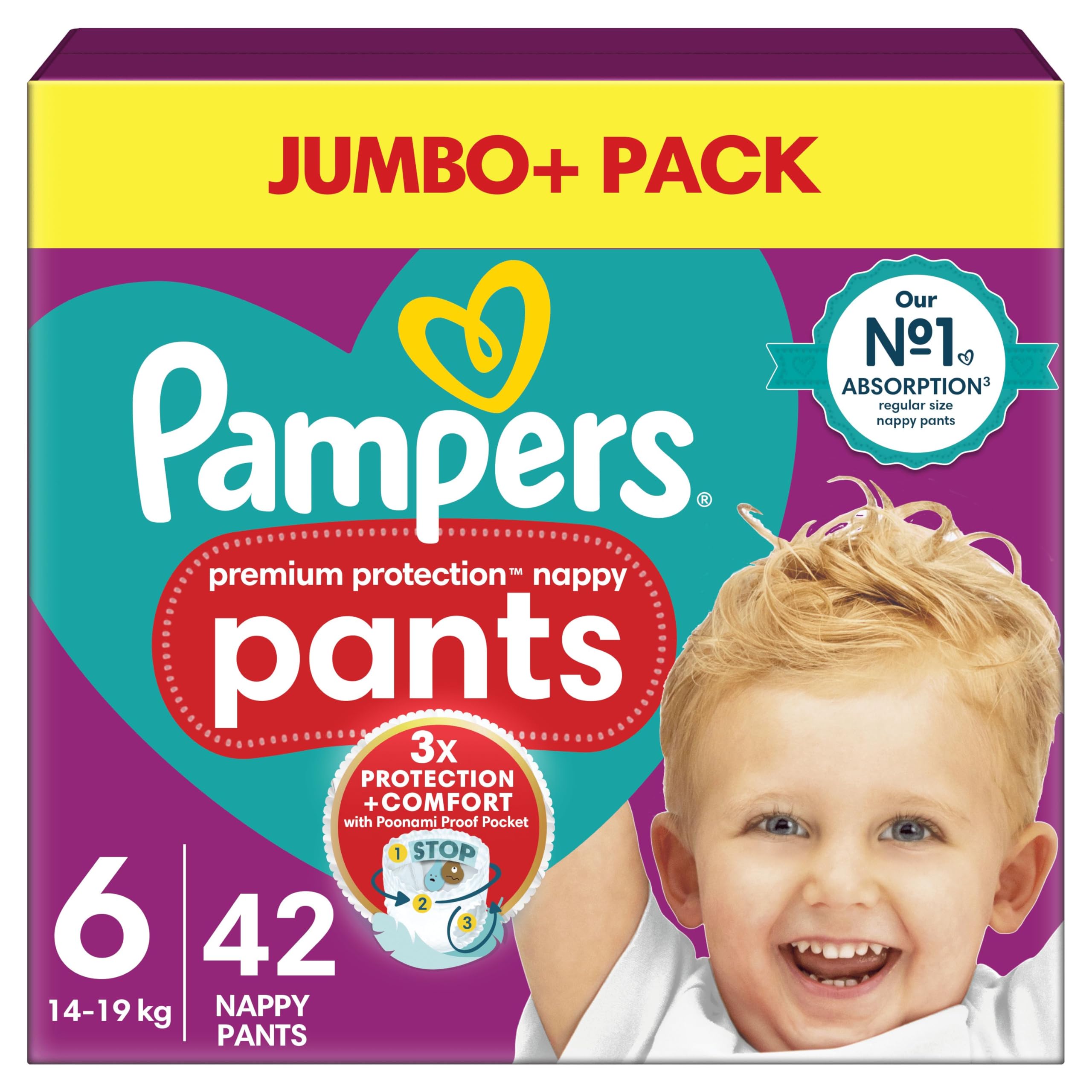 Pampers Premium Protection Nappy Pants S6 x42