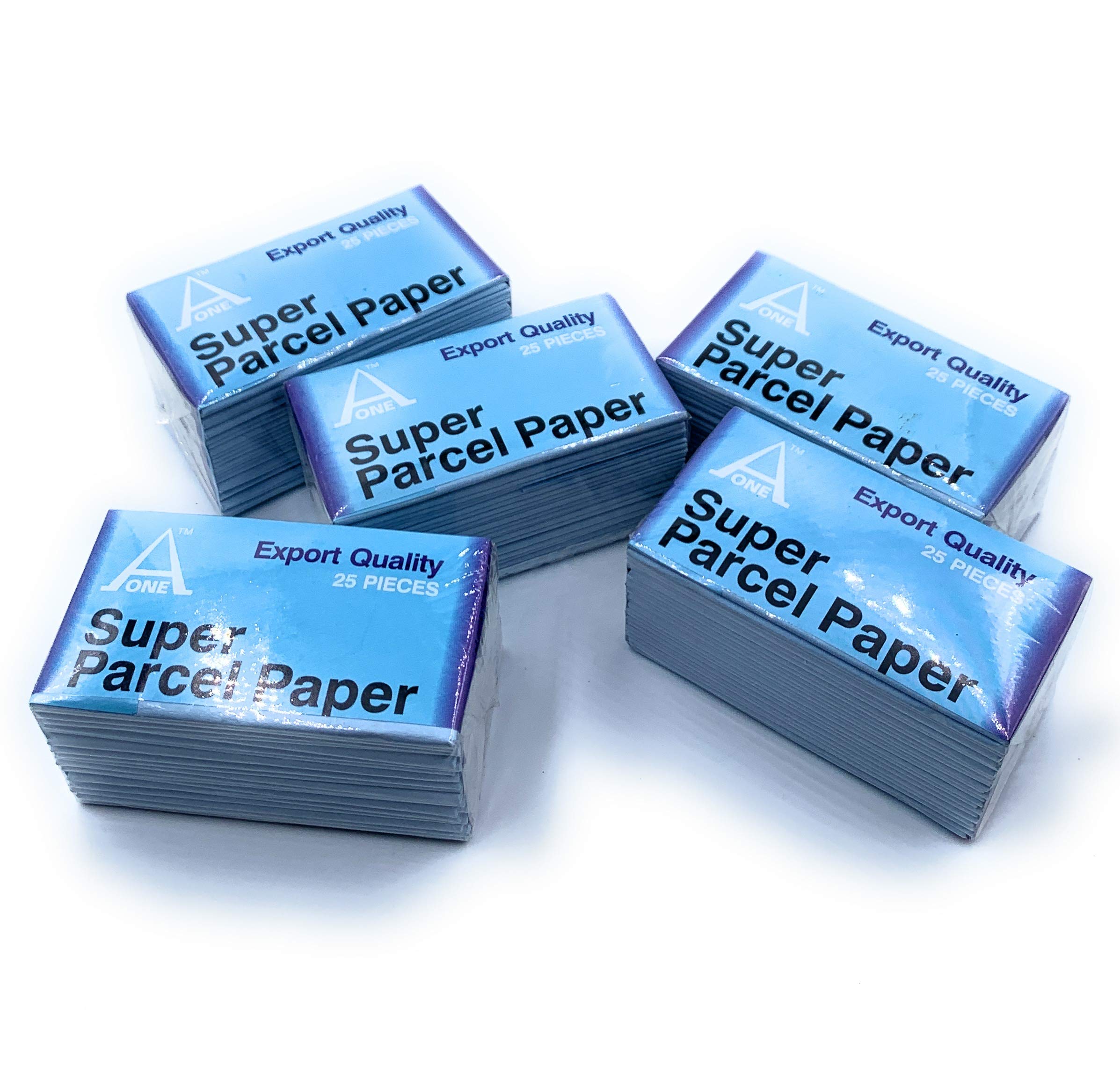 Aone Diamond Parcel Papers No 2 Blue Outer & 2 Blue Flutes Inner Pack of 5x25pc for Gemologists to Protect, Handle, Stock Rough/Polished Diamonds/Gemstones for Jewellery Diamond Trader/Sorter/Grader