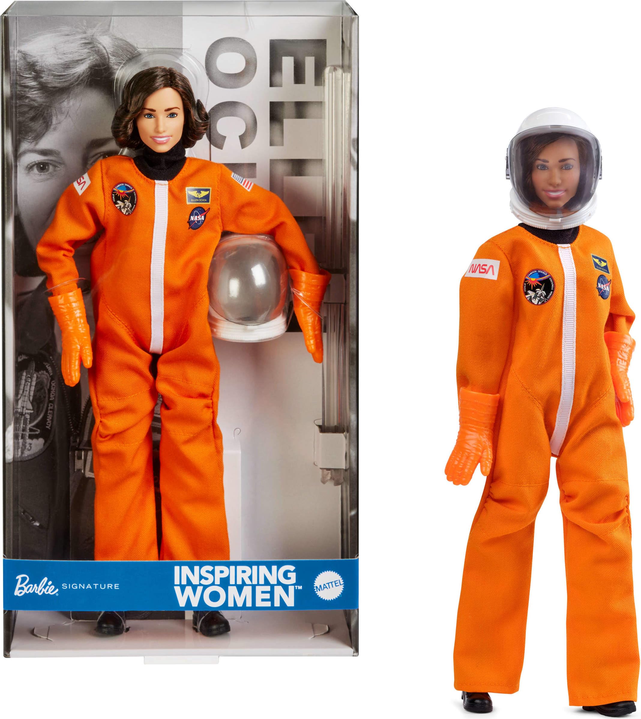 Barbie Signature Fashion Doll Ellen Ochoa Collectible in Astronaut Space Suit