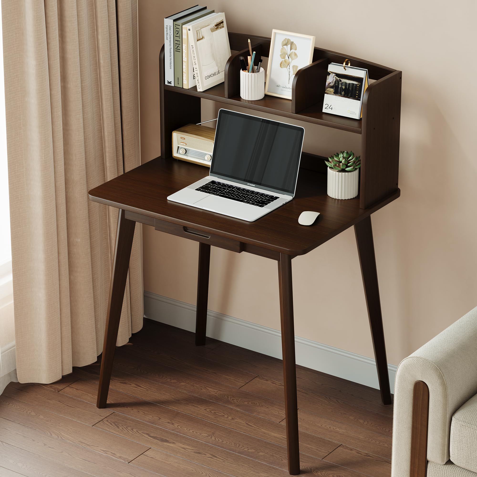 IOTXY Small Writing Desk with Hutch