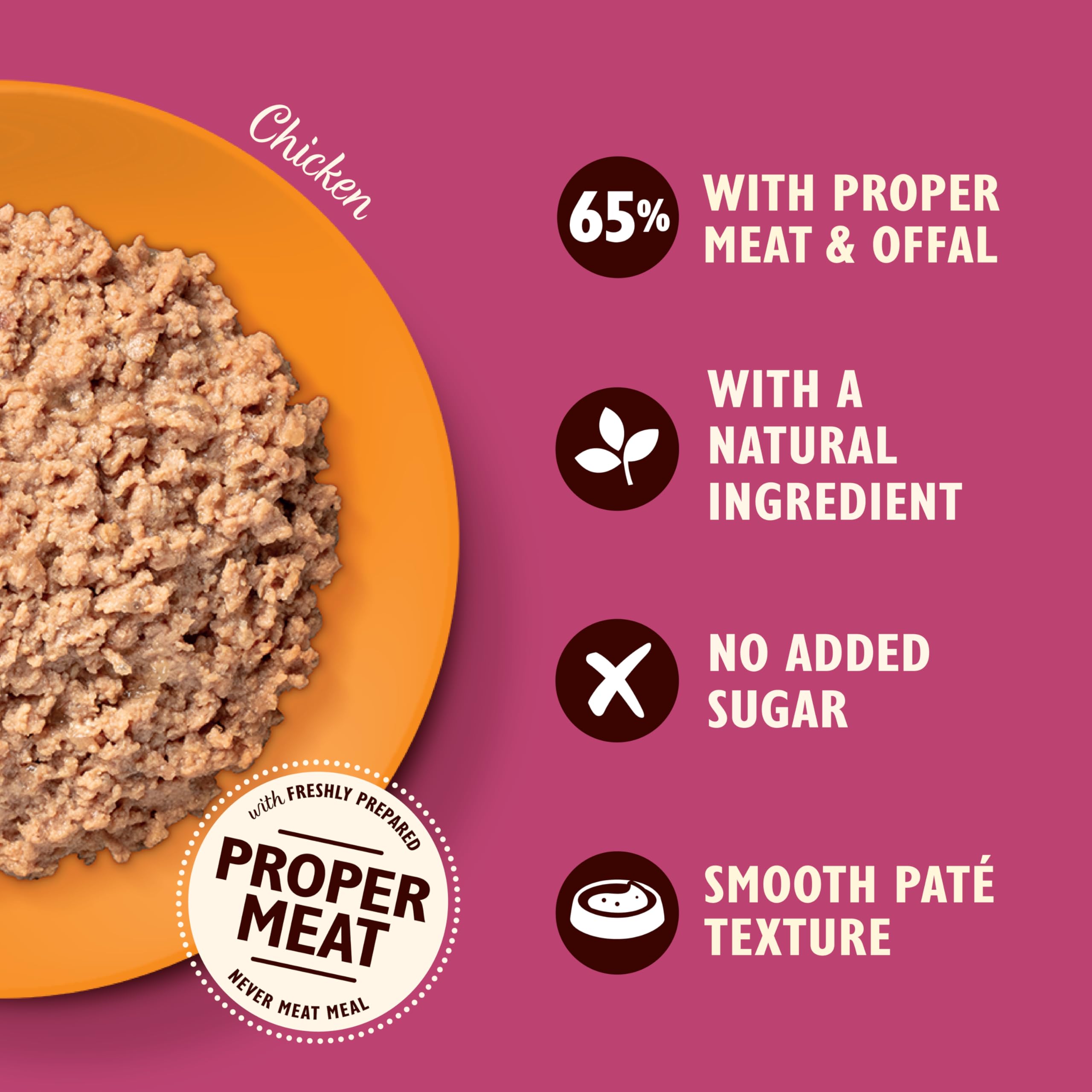 Lily's Kitchen Bandeja de alimento húmedo natural de tipo paté suave para gatos adultos: paquete variado de recetas sin cereales (32 x 85g Tarrinas)