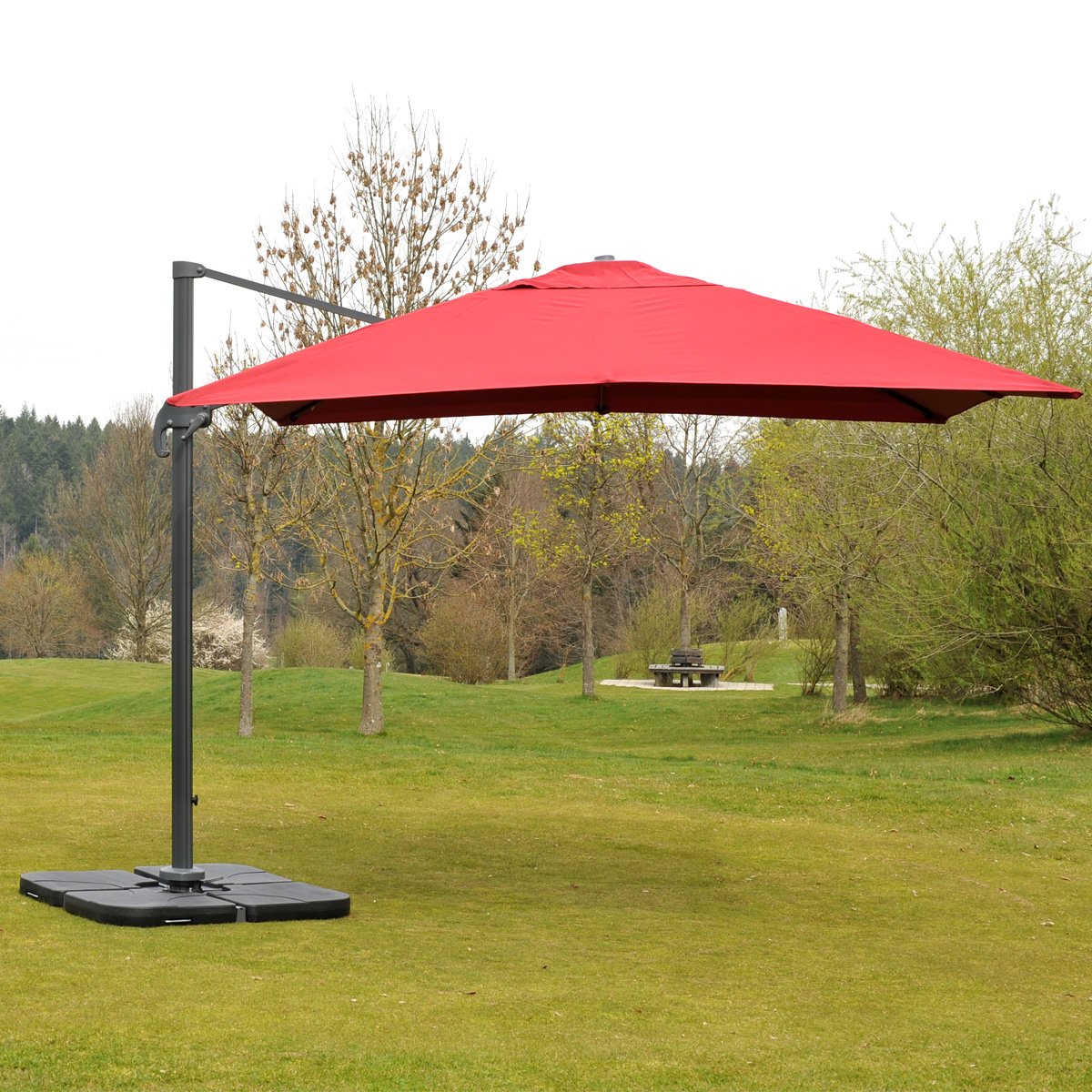 Mendler Sonnenschirmständer HWC-F78 für Bodenkreuz, befüllbar 100kg