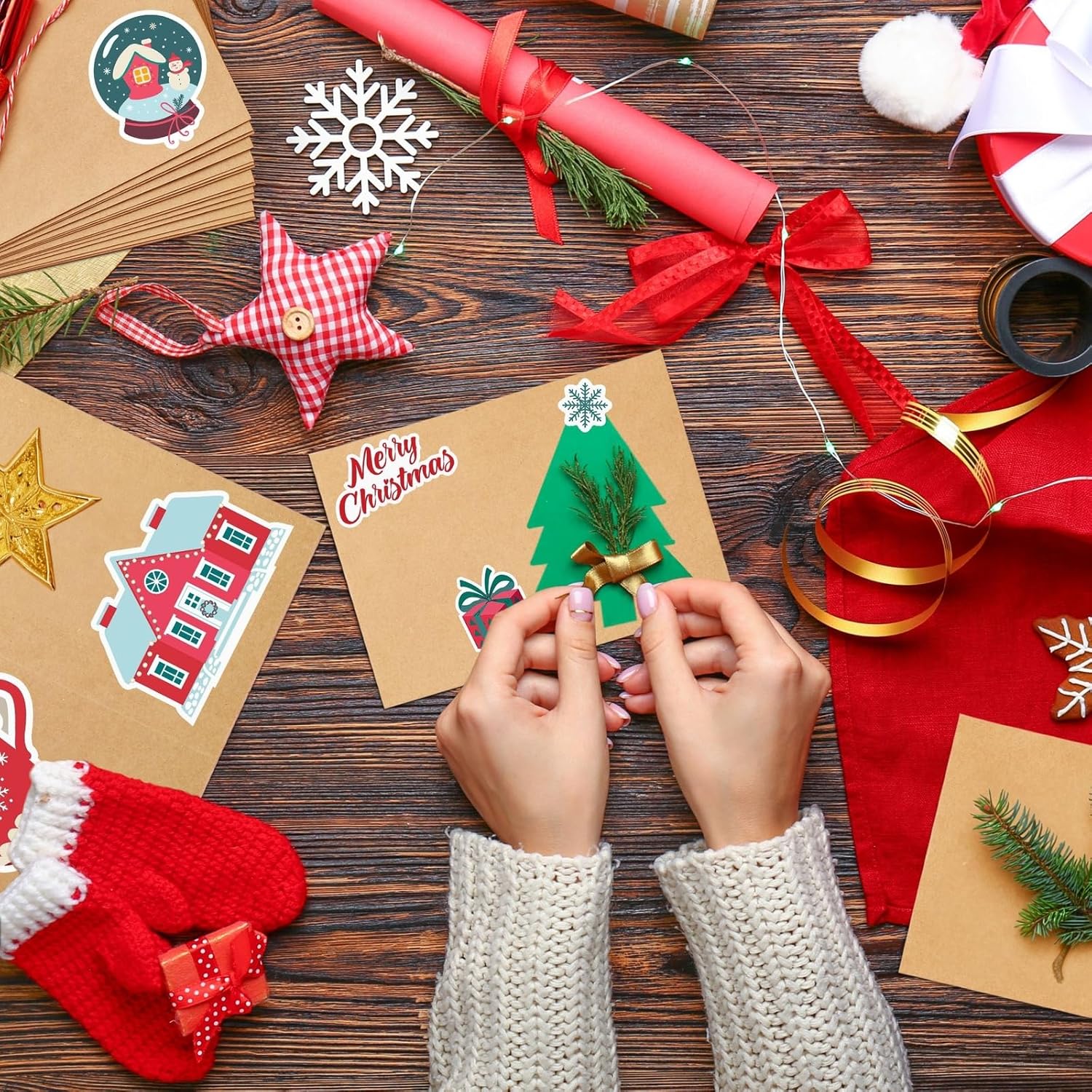 Best Paper Greetings Blank A7 Kraft Brown Paper & Envelopes for Card Making - 5 x 7 in & 5.25 x 7.25 in, 50 Pack, Brown - Bulk Blank Notecards with Envelopes for Invitations & Thank You Notes - Image 2