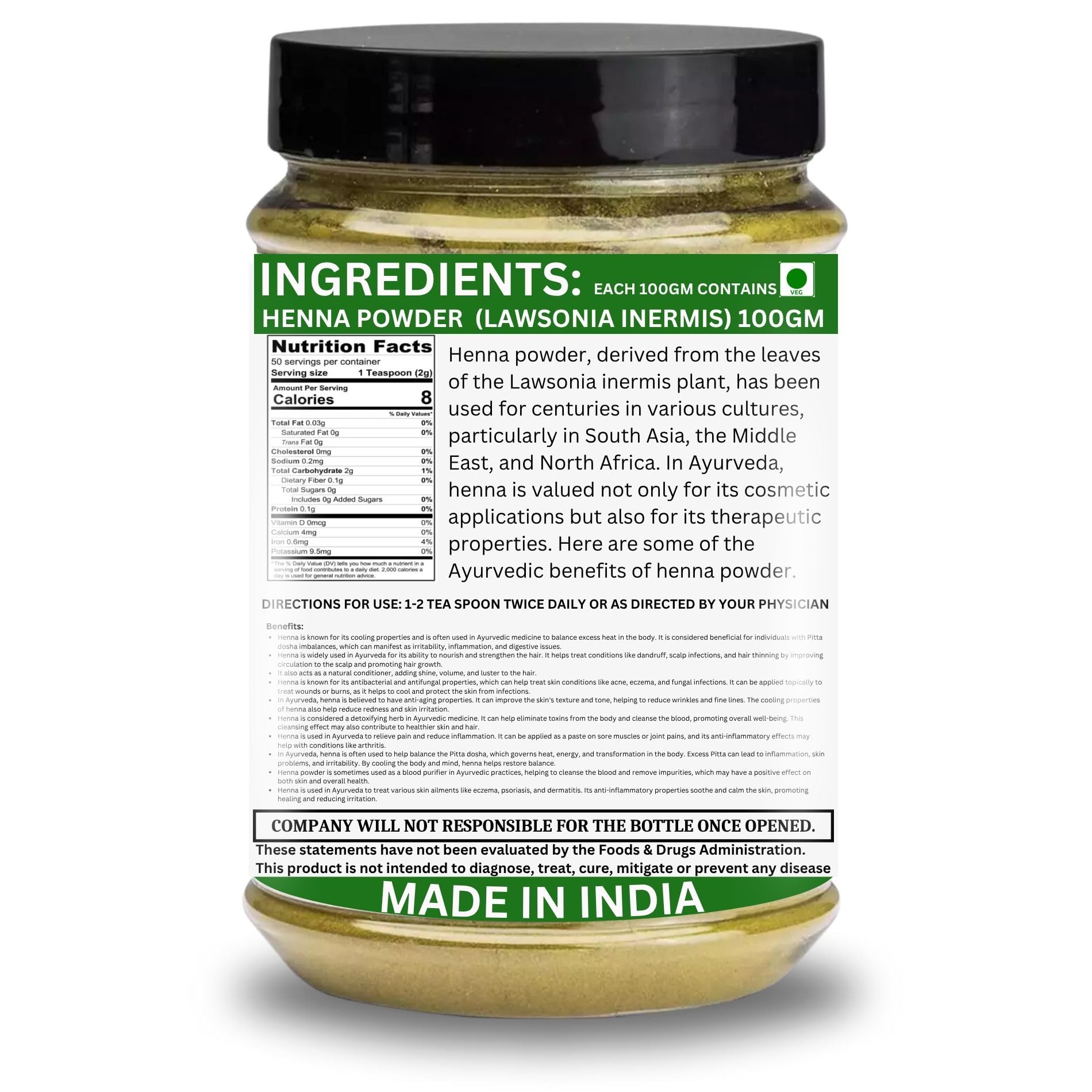 7HerbMaya Herbal Henna Powder for Hair Color | No Added Color & Preservatives | Marudhani Podi/Mardhani Podi/Mehandi 1KG (1) 1
