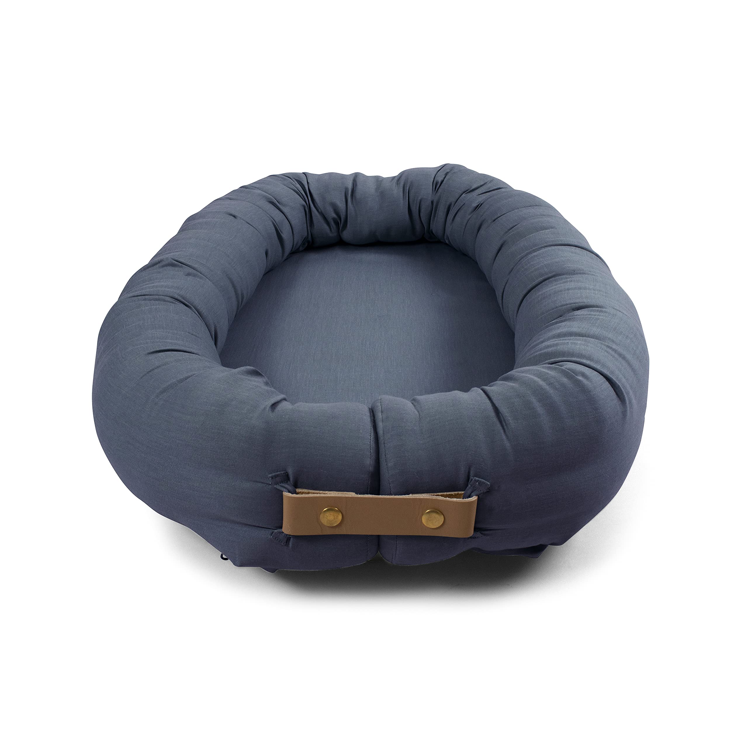 FilibabbaBaby Nest for Newborns and Toddlers | Size: 85 x 50 cm | Super Soft | GOTS Cotton (Kapok Muddly Blue)