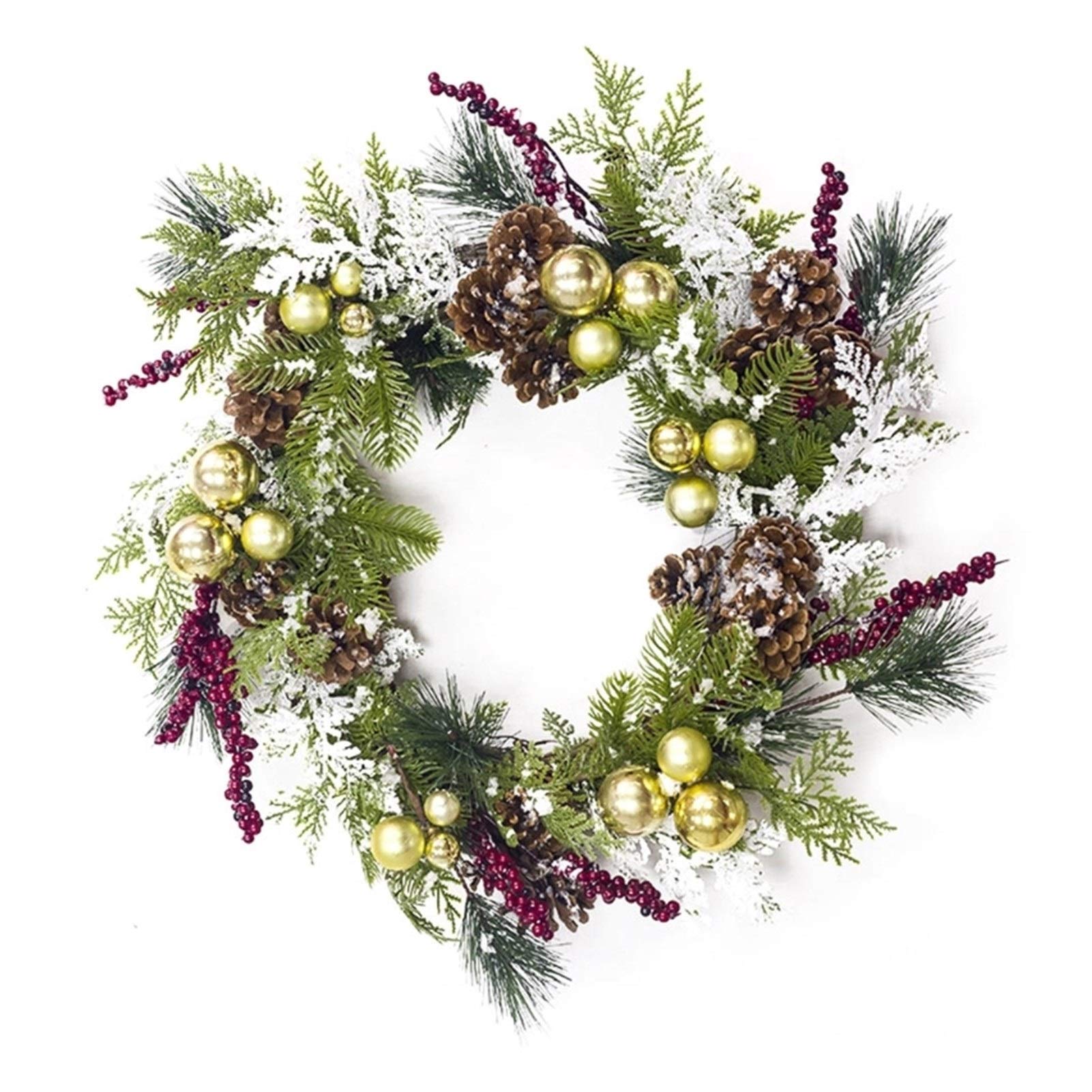 guirnaldas Guirnalda de Hojas de Cono de Pino Rojo Artificial de 20 Pulgadas Guirnalda Puerta Delantera Decoración de Ventanas Suministros de Navidad Guirnalda Artificial