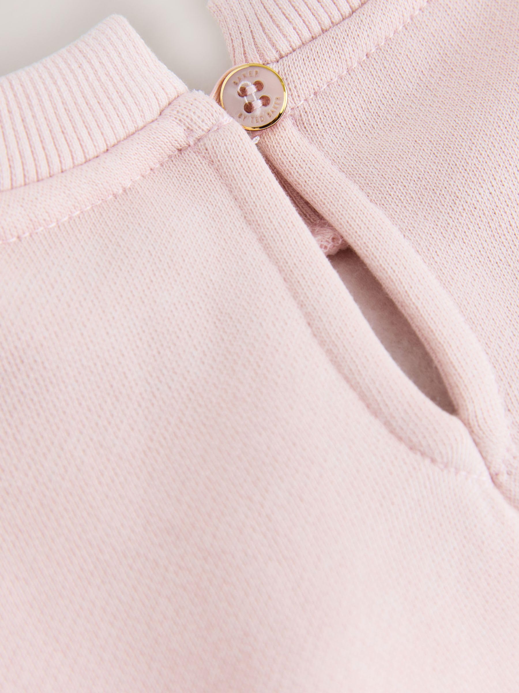 Młodsze dziewczynki Komplet 2-częściowy Baker by Ted Baker: bluza z kokardką i siateczkowym rąbkiem i legginsy