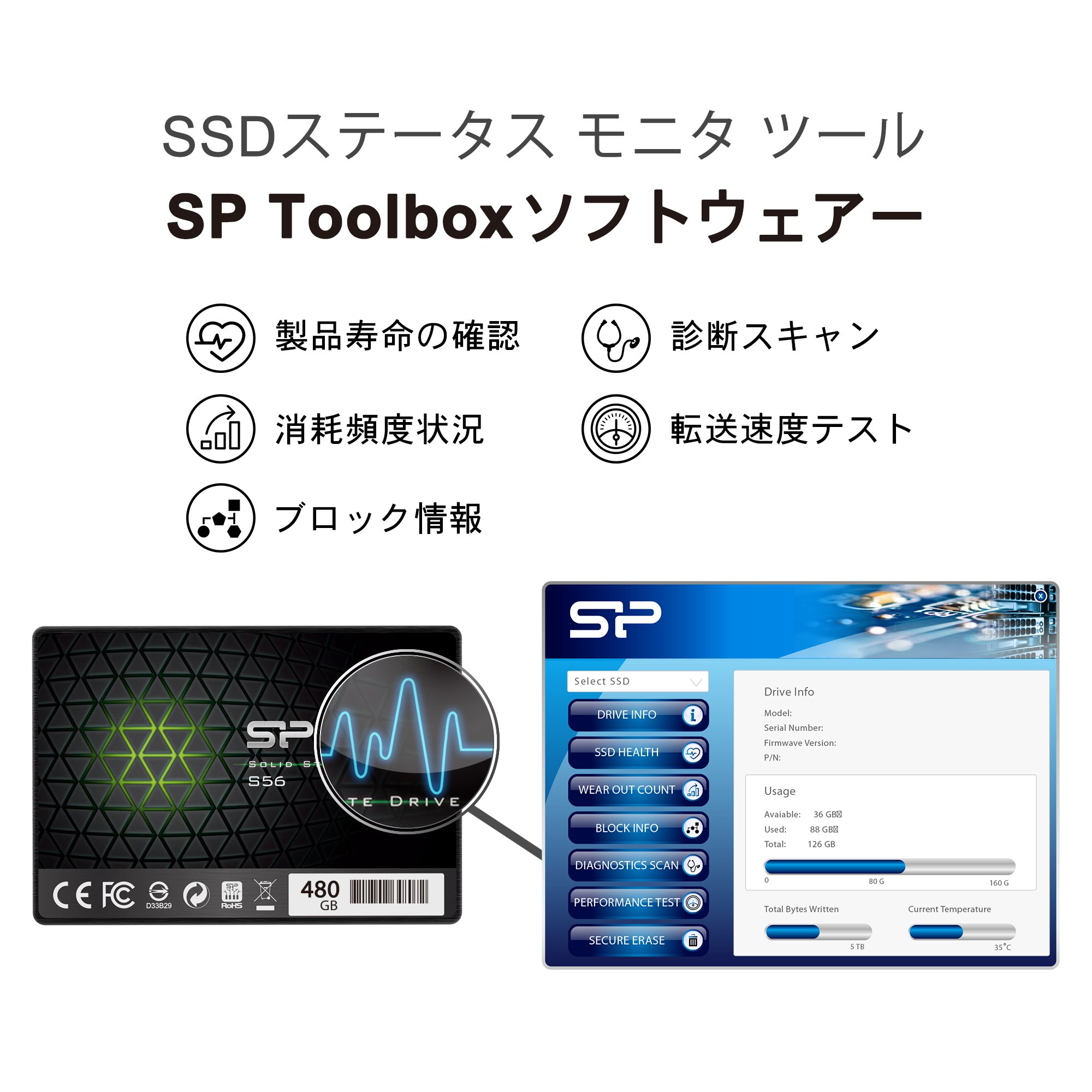 Amazon | シリコンパワー SSD 480GB TLC採用 Phisonコントローラー
