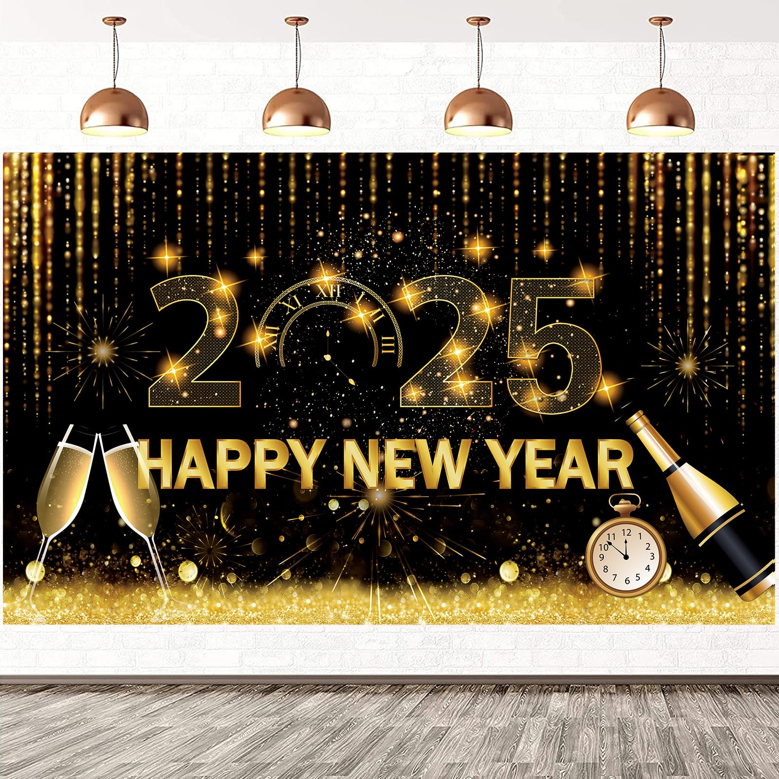 Giochi Per Festa Capodanno 2025 - Kit Con Poster E Adesivi Per Divertimento - Foto 4