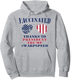 Vaccinated Pro Vaccine Thanks To Trump Supporter Sunglasses Pullover Hoodie