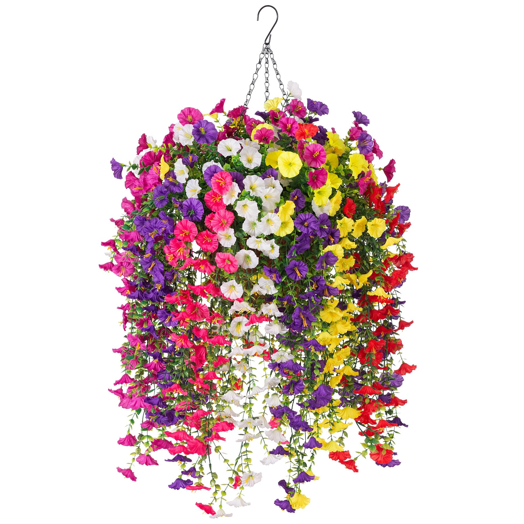 INXUGAO Artificial Flowers with Hanging Basket