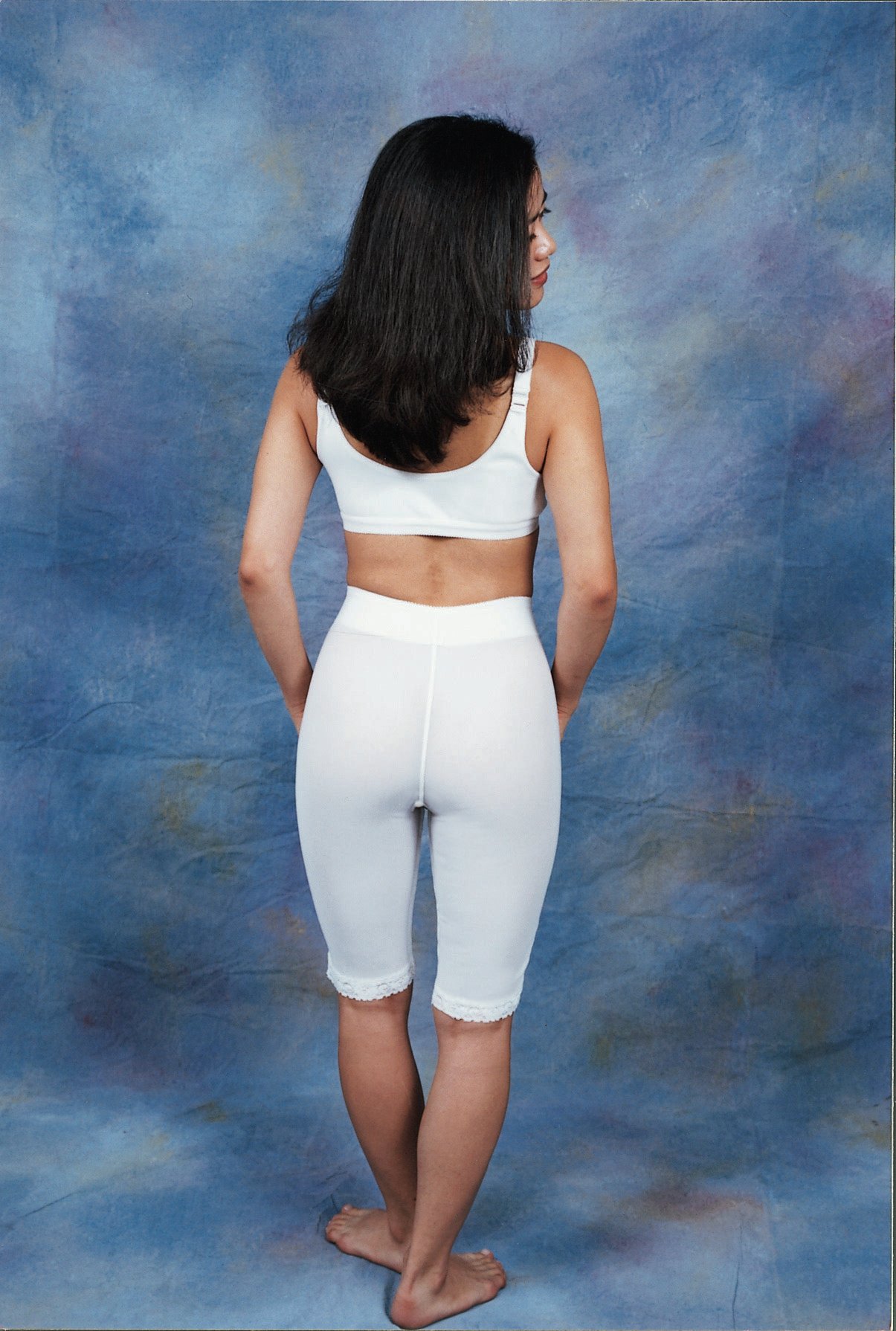 Waist-Zippered, Above Knee (Small, White)