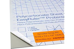 Smoke Grey Polycarbonate Acrylic Plastic Sheet 12" X 18" X 0.0625" (1/16")