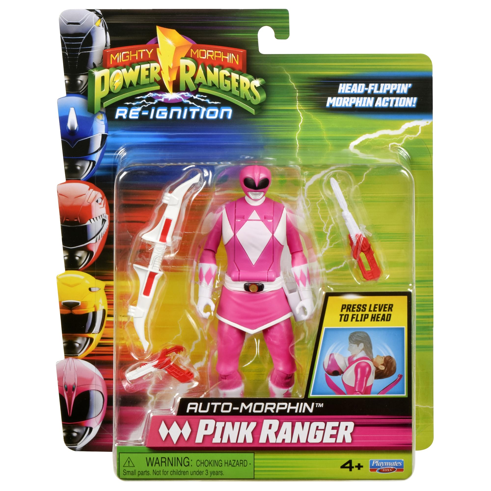 Power Rangers Mighty Morphin Auto-Morphin Pink Ranger Action Figure