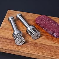 Vista 9 de Mazo Ablandador de Carne de Acero Inoxidable BQWII con 21 Agujas Agudas - Un Martillo Ablandador de Carne para Pollo y Res, Martillo de Carne