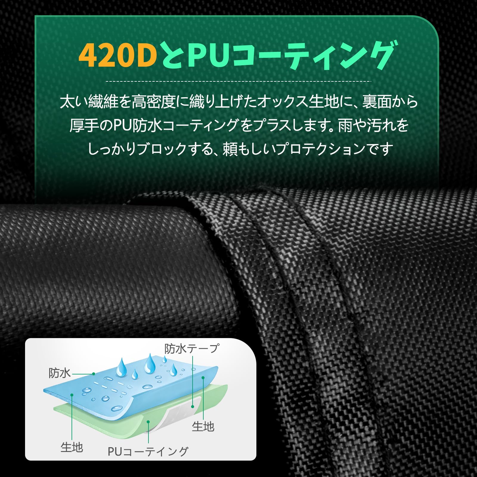 [Snorider]バイクカバー 厚手 大型 傷つきにくい 原付カバー 防水 UVカット 通気口 盗難防止ロック穴付き 防風ベルト付き 高耐久 125cc 250cc 400cc 600cc対応 XL - 3