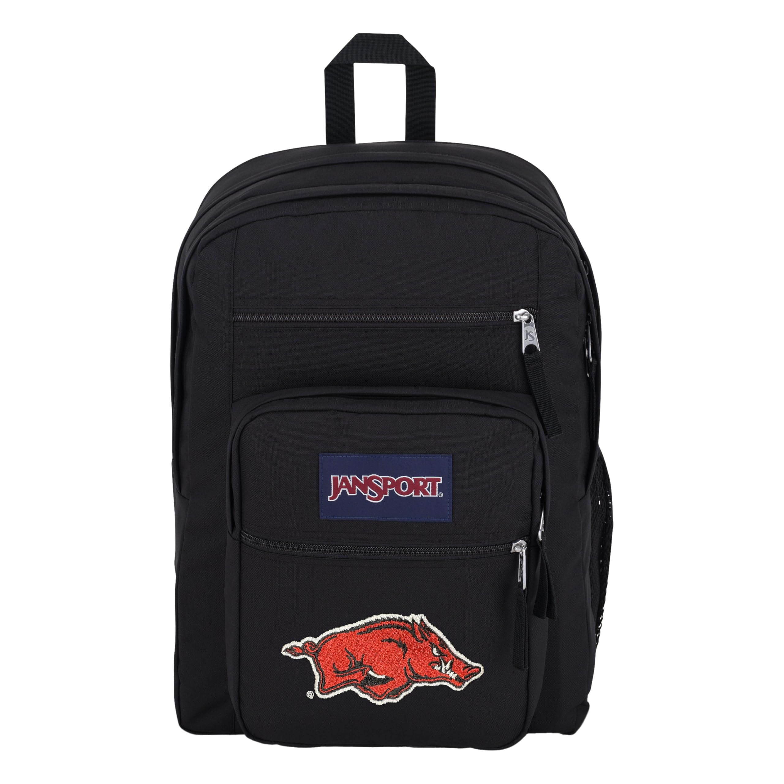 JanSport NCAA Officially Licensed Backpack, Arkansas Razorbacks, Big Student with Padded 15-Inch Laptop Sleeve, 2 Compartment Computer Bag with Bottle Pocket &amp; Haul Handle, Book Rucksack, Black