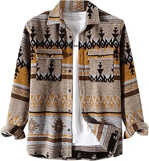 Mens Plaid Shirt,Long Sleeves,Classic Flannel Shirt Button Down Shirt Ja...