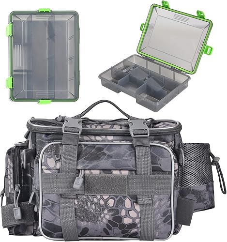 Instellar Bolsa de aparejos de pesca impermeable con correa de hombro ajustable