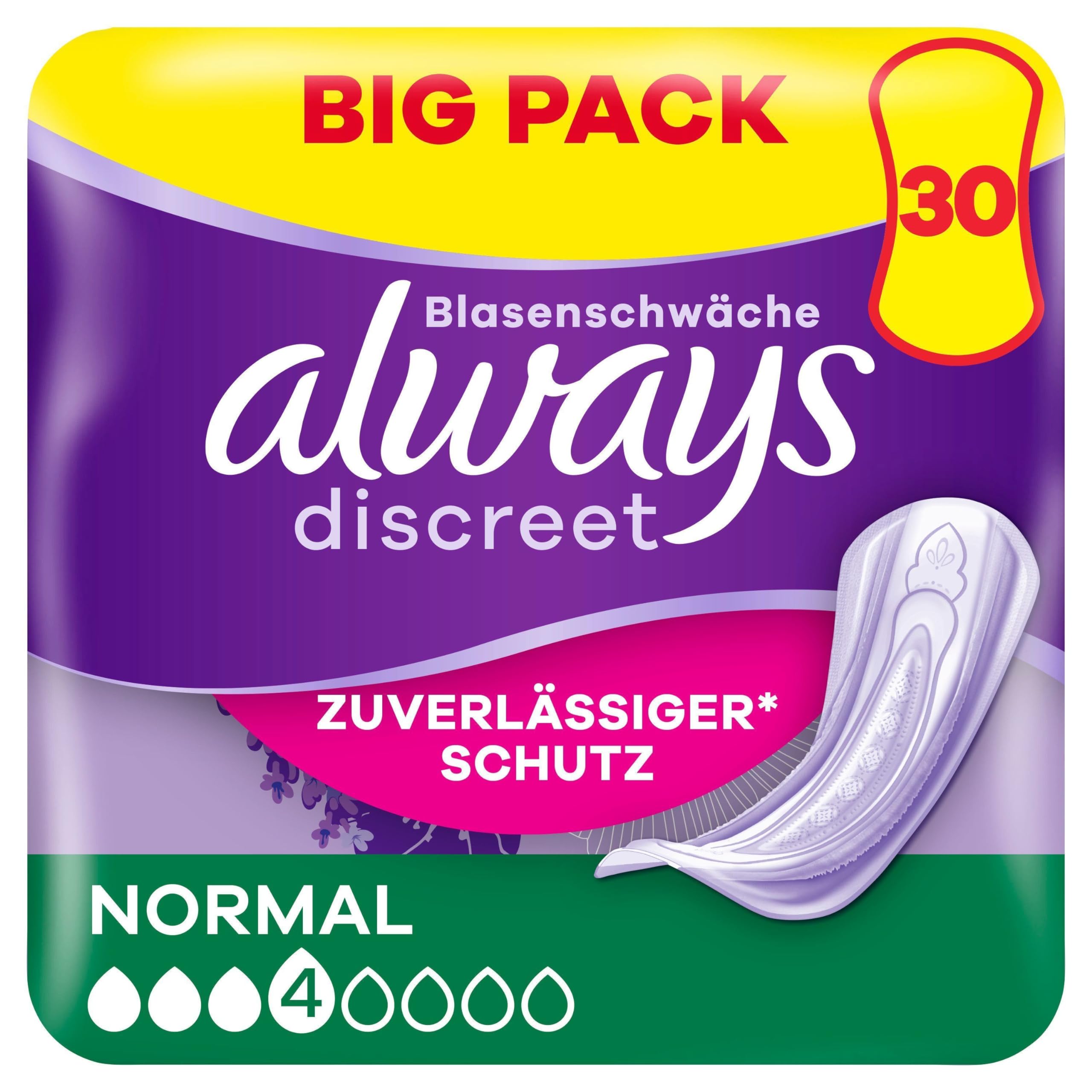 Always Discreet Inkontinenz Normal Multipack 30 Einlagen
