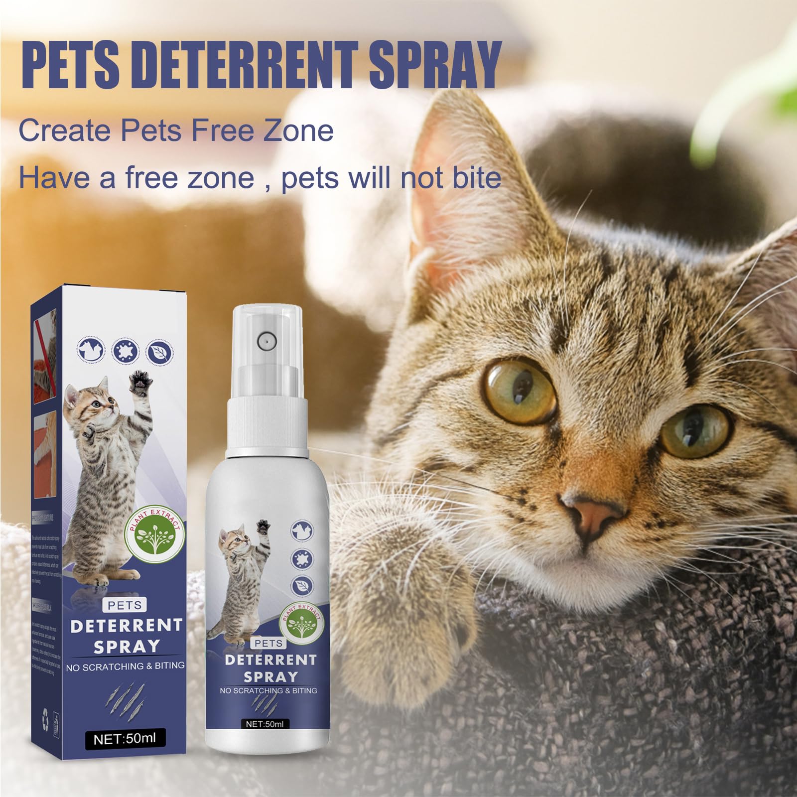 Spray AntiGraffio per Gatti,Gatto Anti Scratch Spray,Spray Anti-Masticazione,Spray AntiGraffio Gatti Divano,Gatti Cani Spray Amaro,Naturale Efficace Cane Anti Scratch Spray