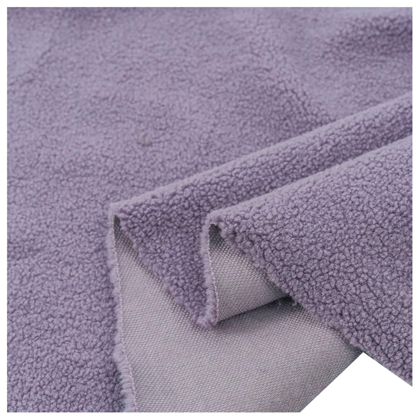 Faux Fur Sherpa Fleece Sheepskin Fabric Material, Faux Sheep Wool Fleece Fabric, Sherpa Style Fur Pile Sherpa Fleece Upholstery Fabric for Dressmaking Crafts 50x160cm (Color : Purple)